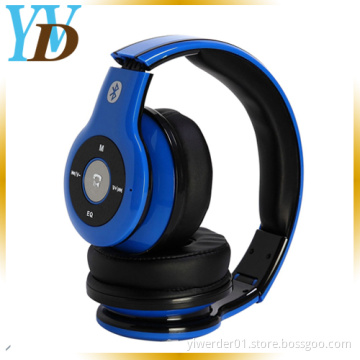 Blue Foldable Wireless TF Card FM Radio Bluetooth Headphone (YWD-T10)